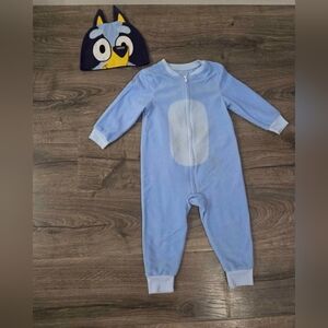 Cozy Bluey Kids One Piece Footie With Bst Size 2t
